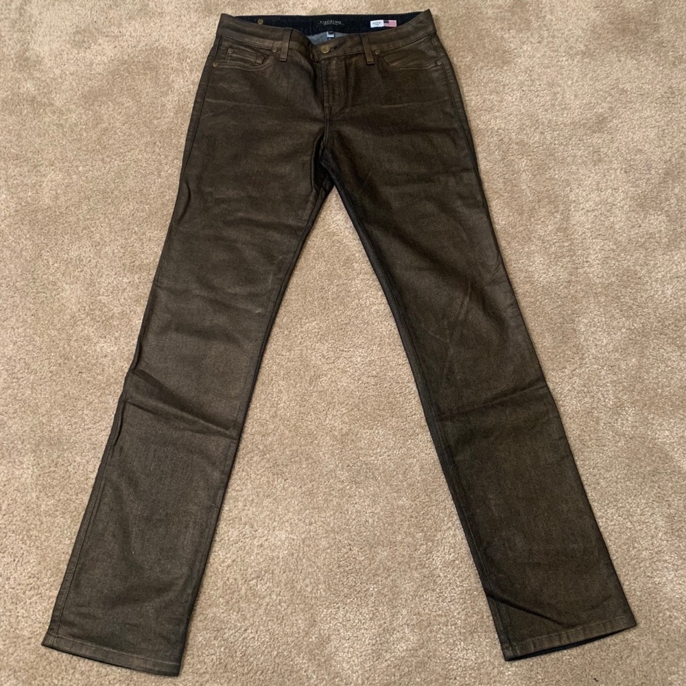 Vizcaino Black and Gold Skinny Jeans